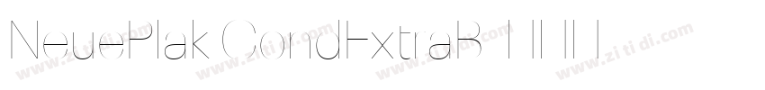 NeuePlak CondExtraB字体转换